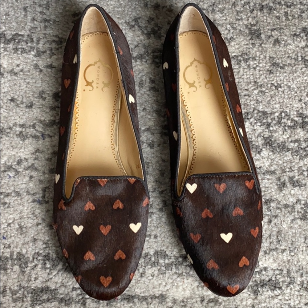 C Wonder brown calf hair flats